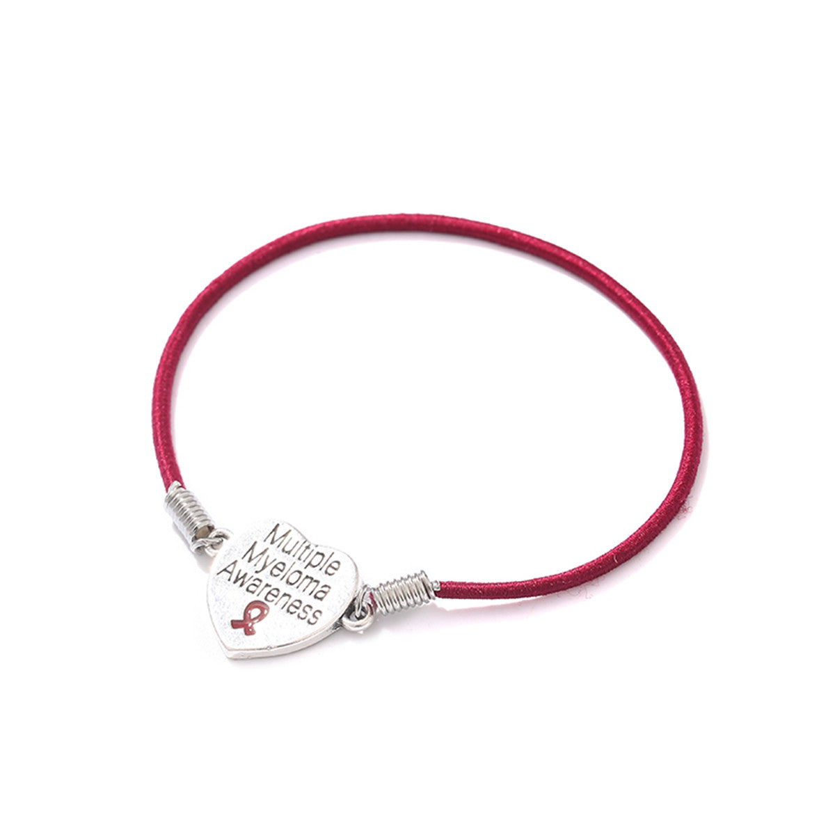 Multiple Myeloma Awareness Heart Stretch Bracelet