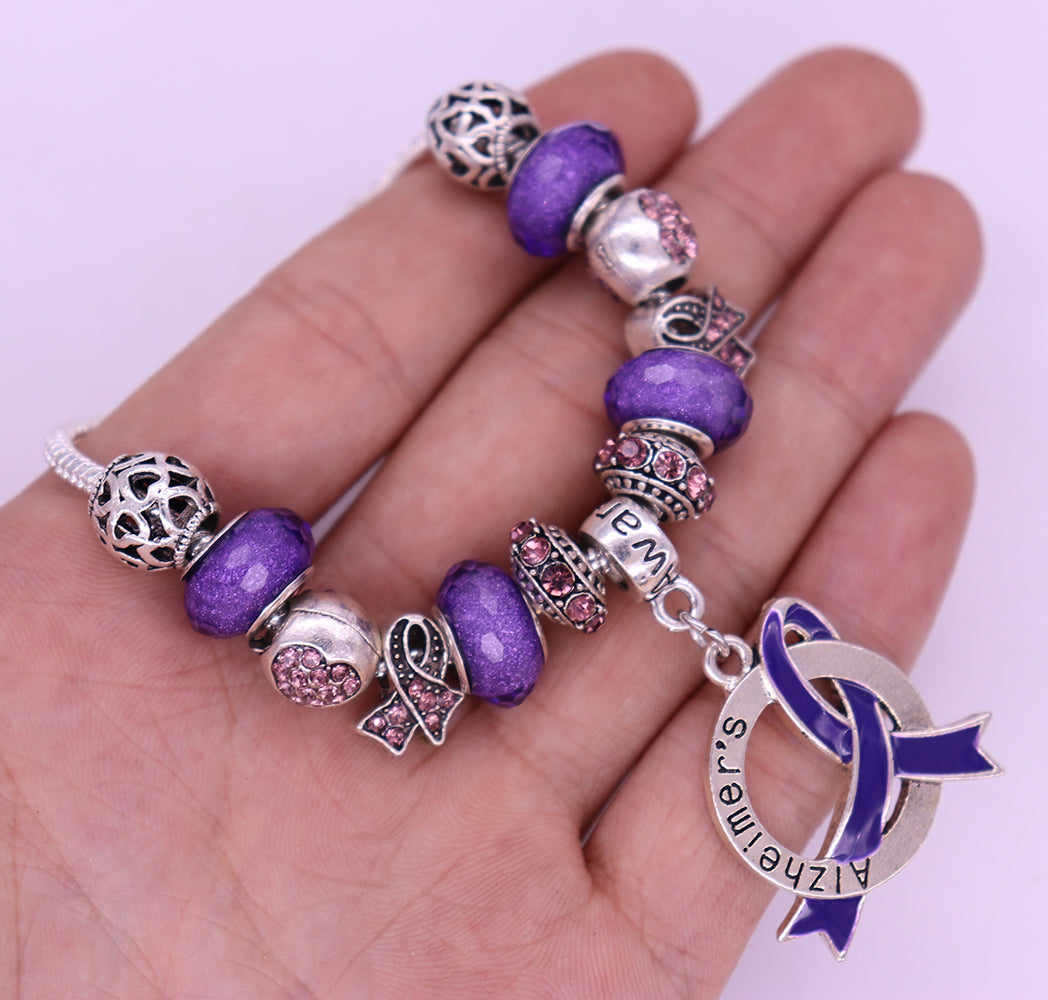 Alzheimer’s Awareness Luxury Charm Bracelet