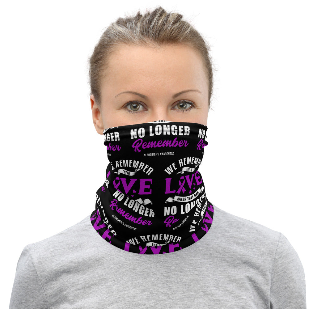 Alzheimer’s Awareness We Remember Their Love Face Mask / Neck Gaiter