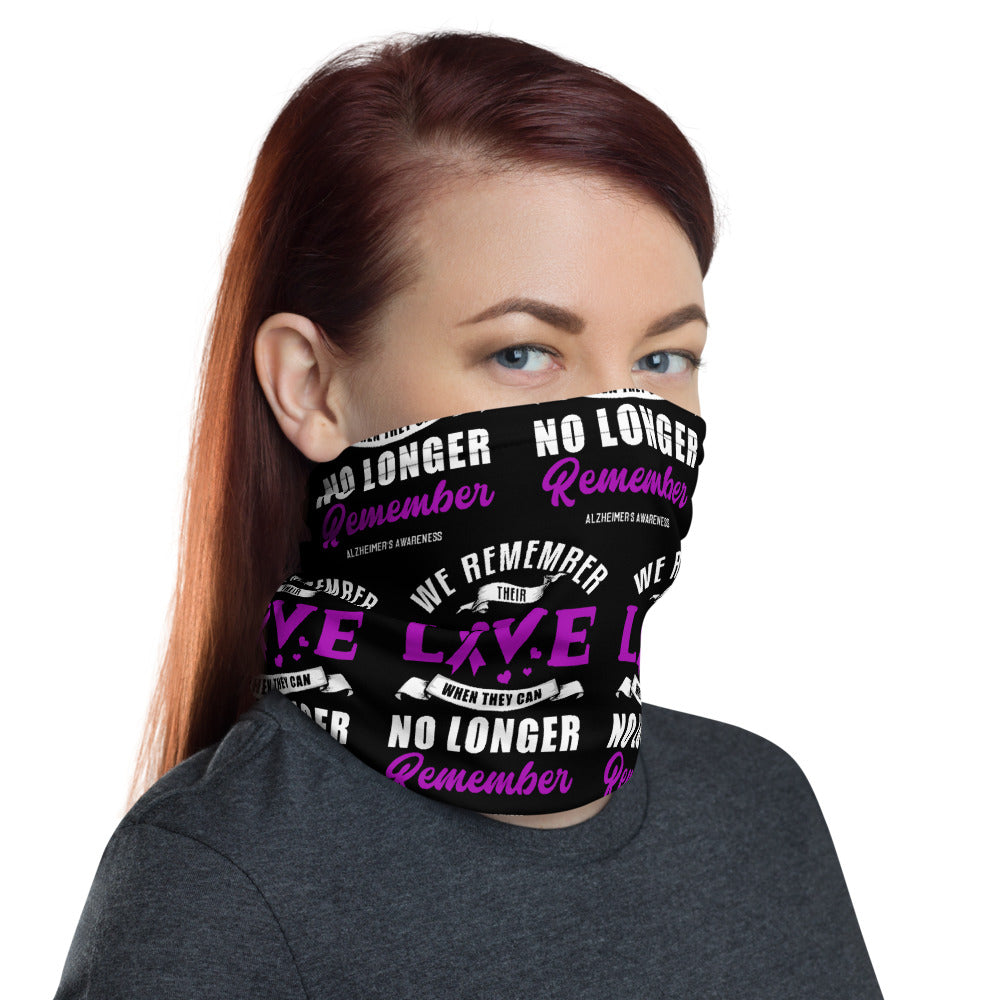 Alzheimer’s Awareness We Remember Their Love Face Mask / Neck Gaiter