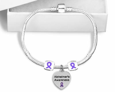 Alzheimer’s Awareness Snake Chain Bracelet