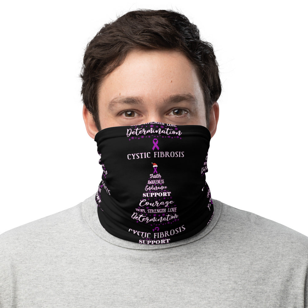 Cystic Fibrosis Awareness Christmas Hope Face Mask / Neck Gaiter