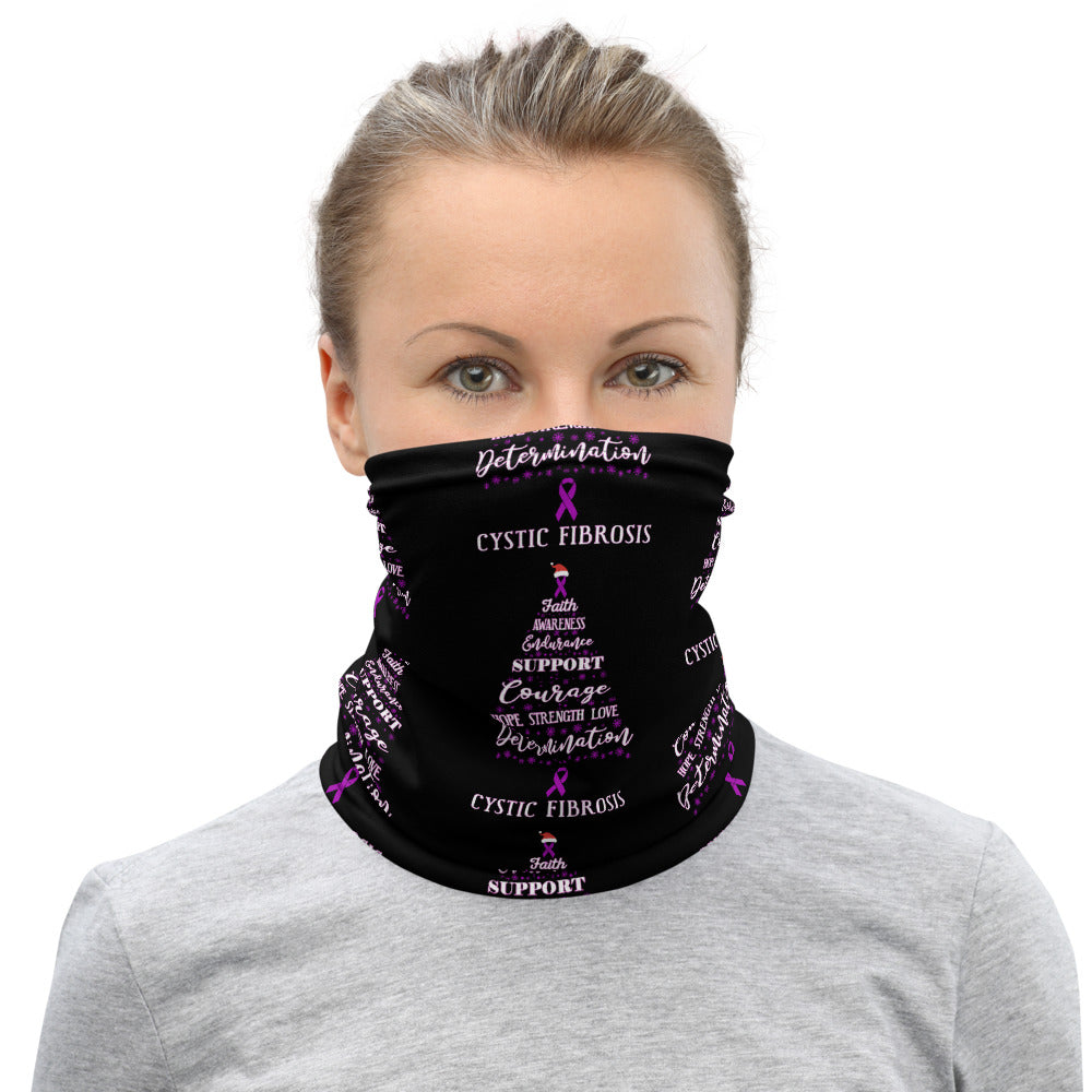 Cystic Fibrosis Awareness Christmas Hope Face Mask / Neck Gaiter