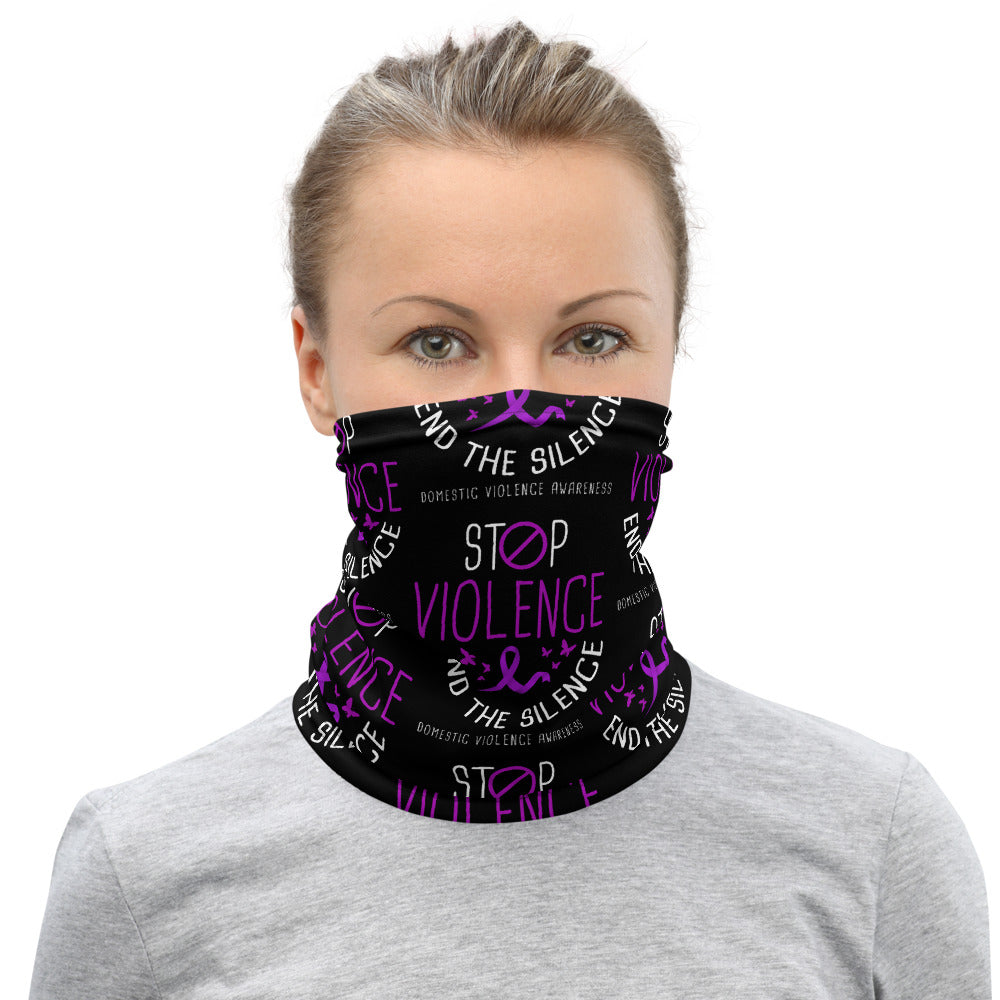 Domestic Violence Awareness End The Silence Face Mask / Neck Gaiter