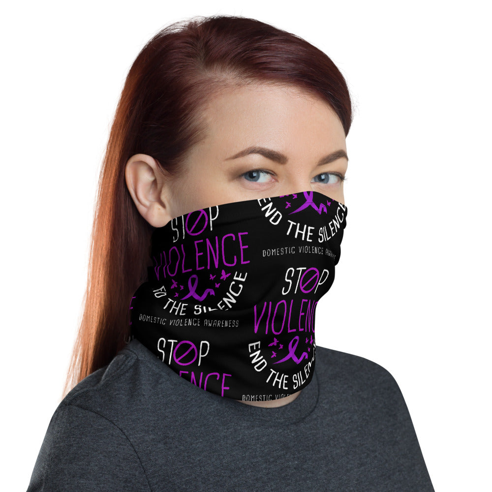 Domestic Violence Awareness End The Silence Face Mask / Neck Gaiter