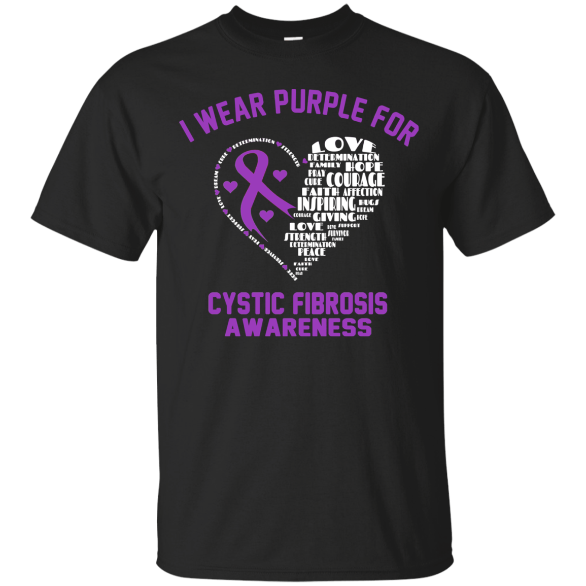 I wear Purple for Cystic Fibrosis Awareness T-Shirt