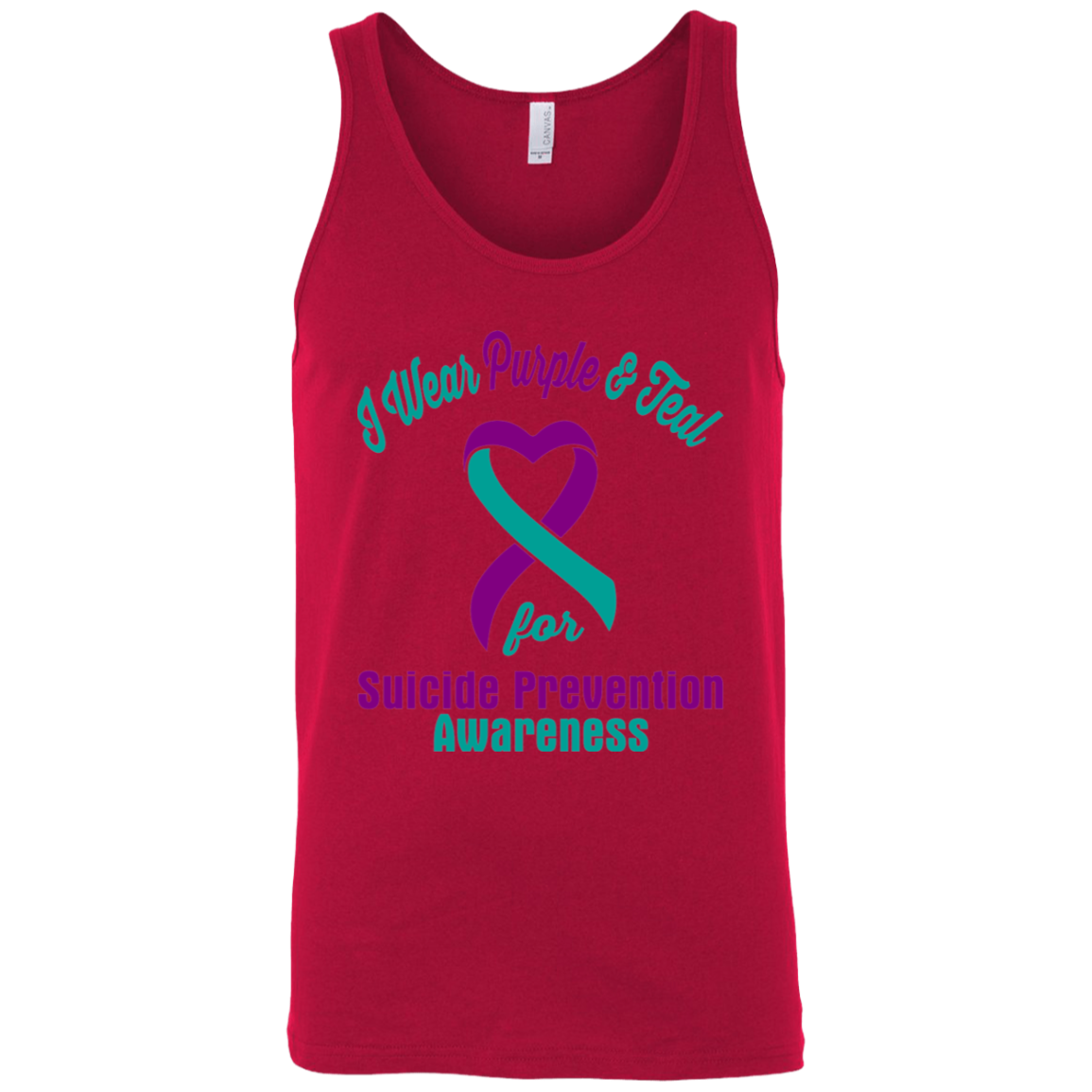 I Wear Purple & Teal!! Suicide Prevention Awareness Tank Top