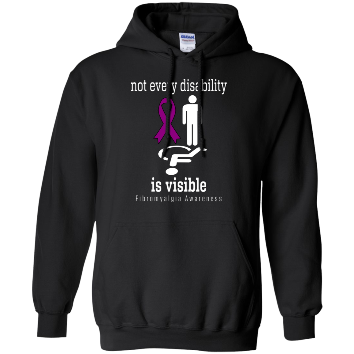 Not every disability is visible… Fibromyalgia Awareness Hoodie