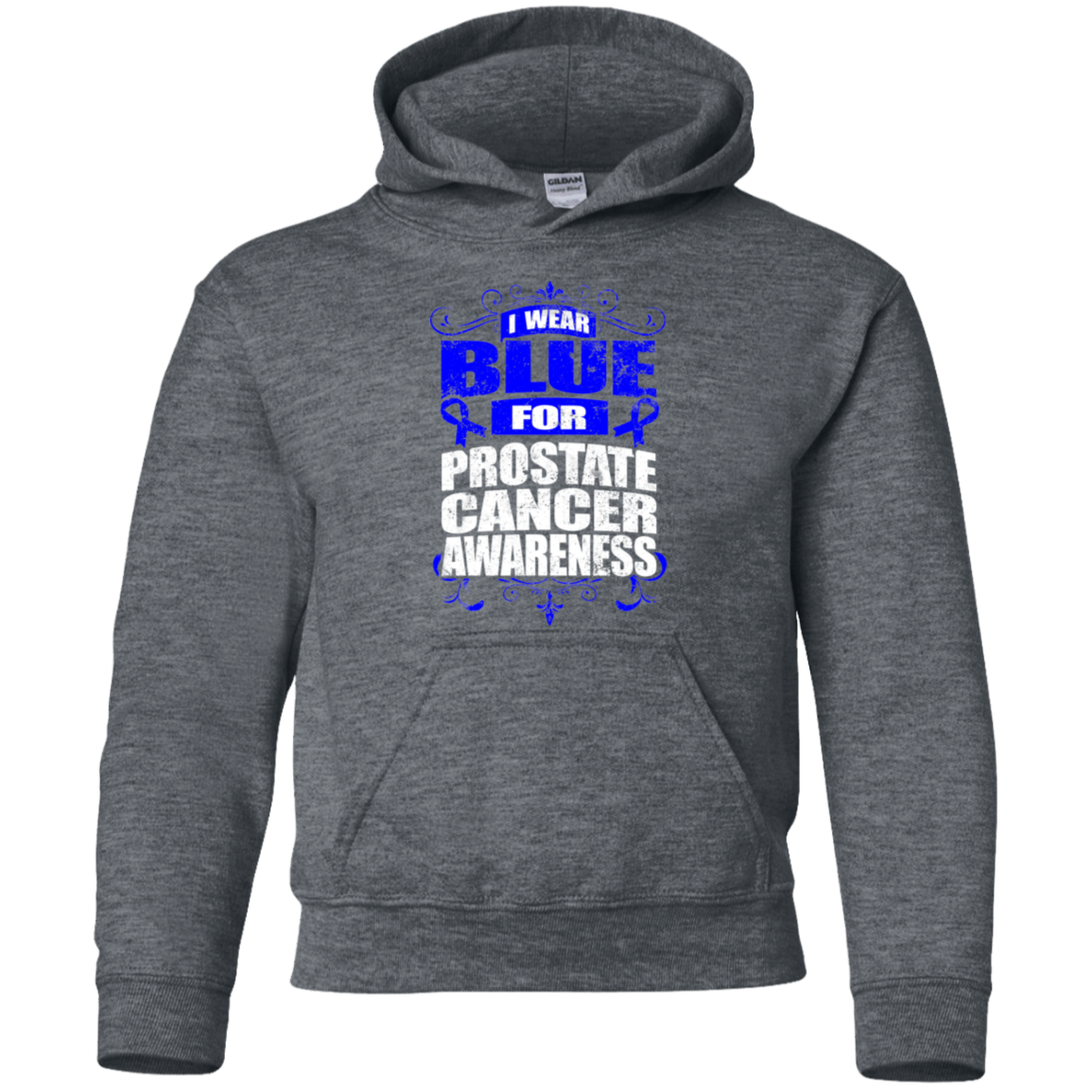 I Wear Blue for Prostate Cancer Awareness! KIDS Hoodie