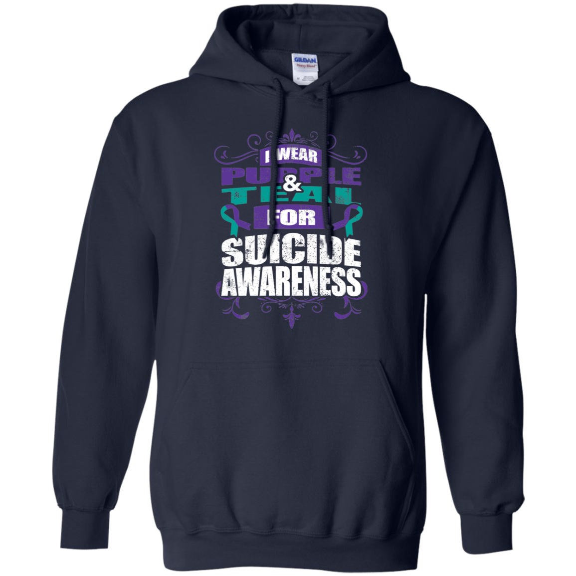 I Wear Teal & Purple for Suicide Awareness! Hoodie