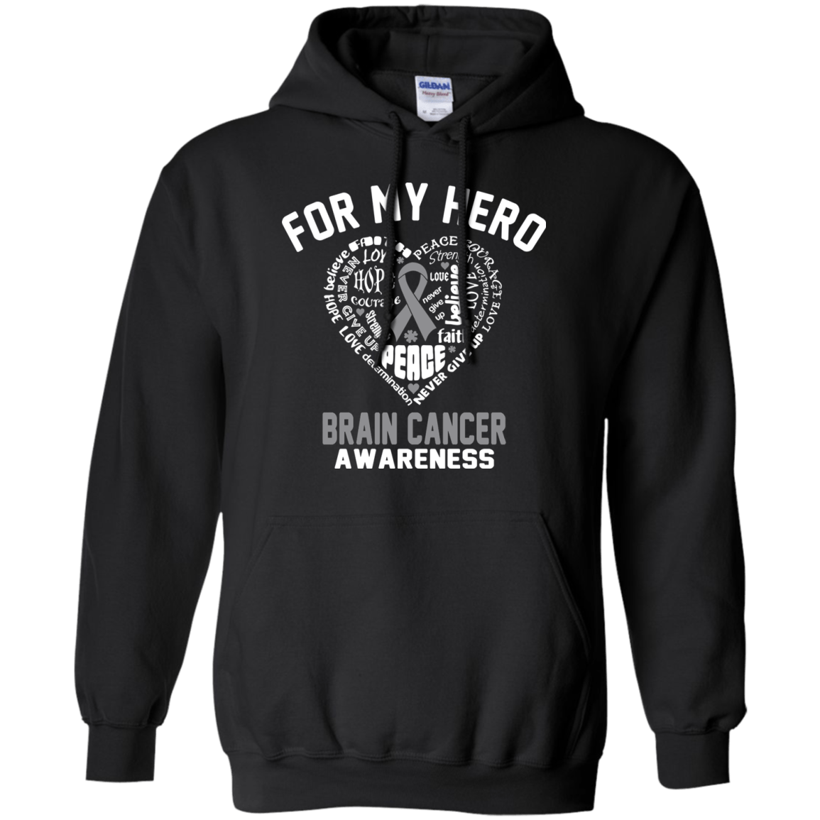 For my Hero Brain Cancer Awareness Unisex Hoodie