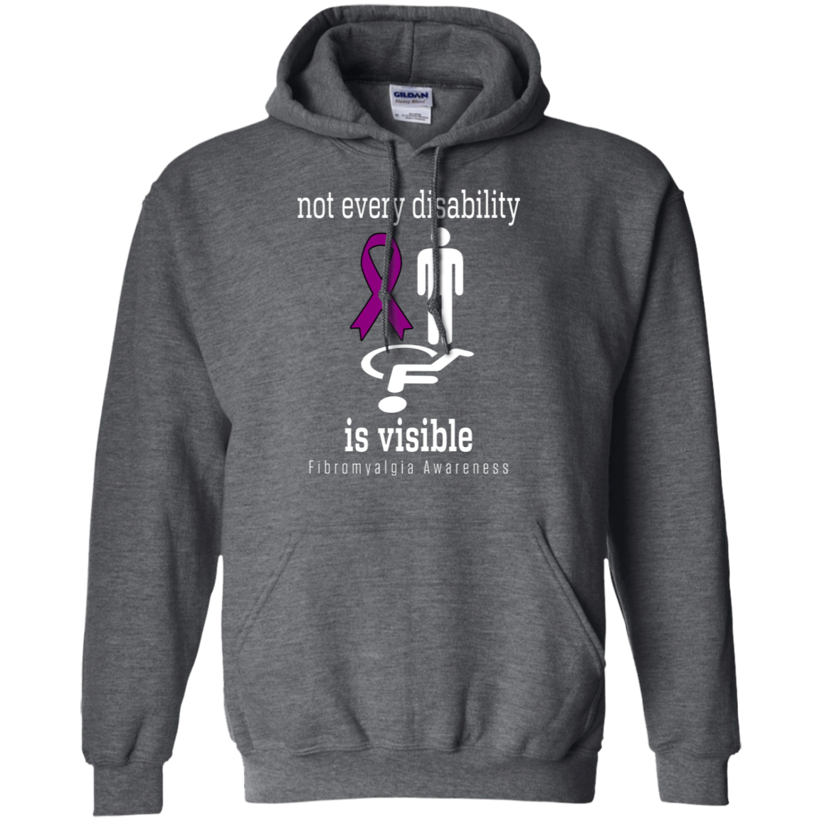 Not every disability is visible… Fibromyalgia Awareness Hoodie