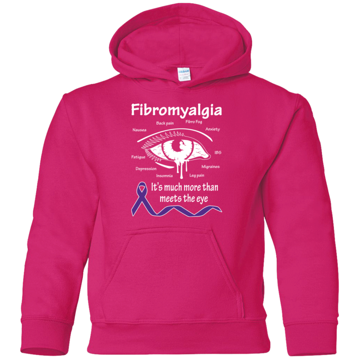 More than meets the Eye! Fibromyalgia Awareness KIDS Hoodie