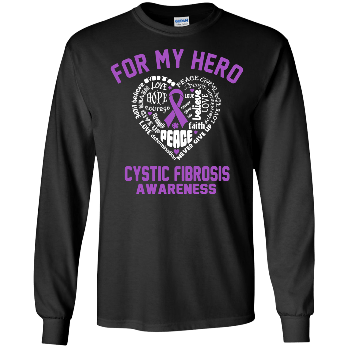 For My Hero Cystic Fibrosis Awareness Long sleeve & Sweater