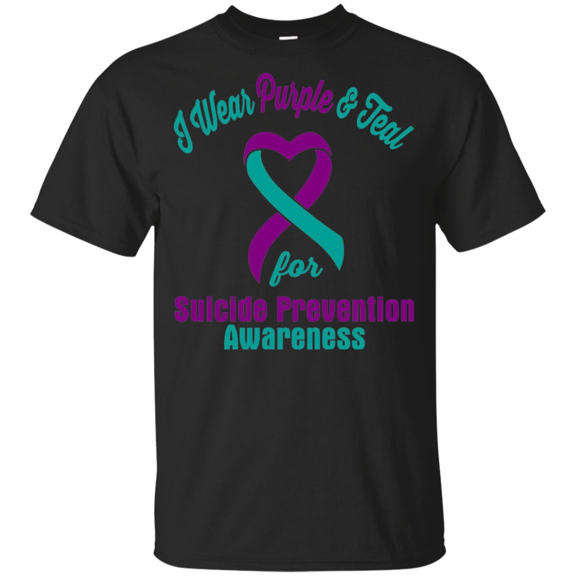 I Wear Purple & Teal!! Suicide Prevention Awareness KIDS t-shirt