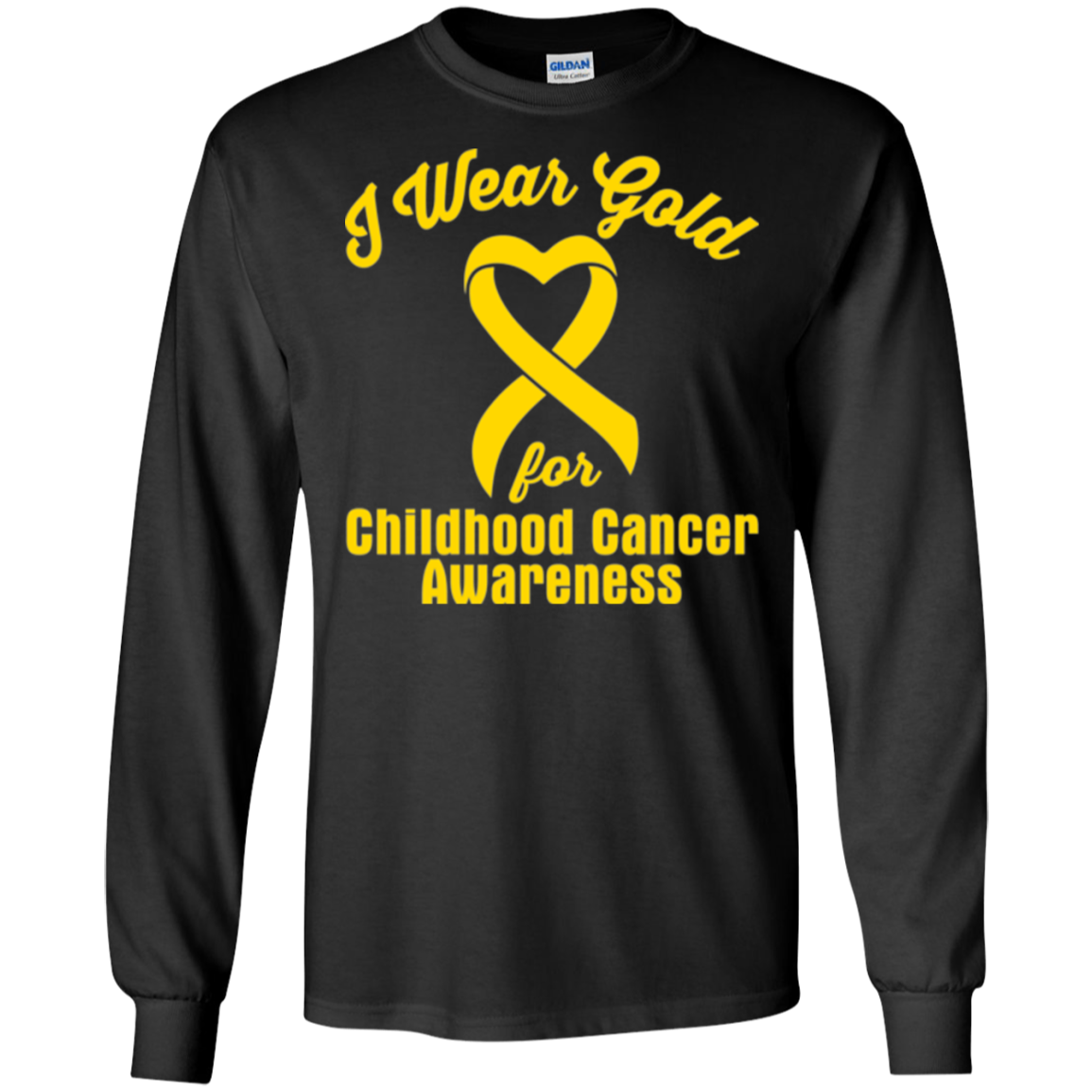 I Wear Gold! Childhood Cancer Awareness Long Sleeve T-Shirt