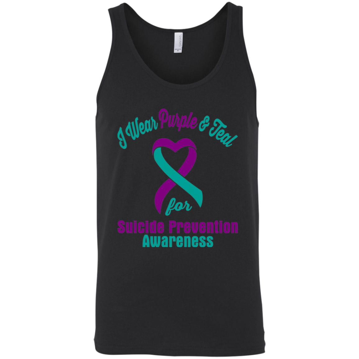 I Wear Purple & Teal!! Suicide Prevention Awareness Tank Top