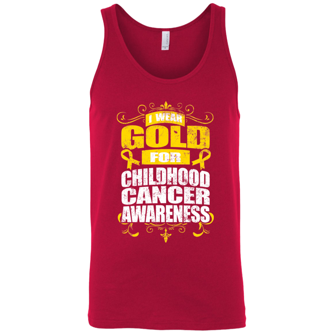 I Wear Gold for Childhood Cancer Awareness! Tank Top