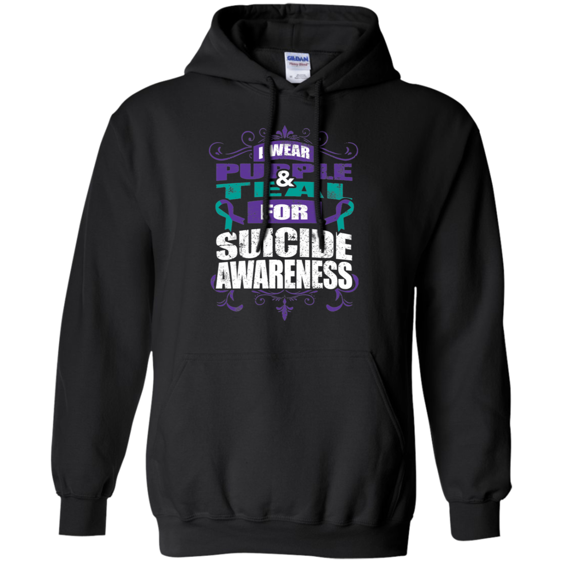 I Wear Teal & Purple for Suicide Awareness! Hoodie