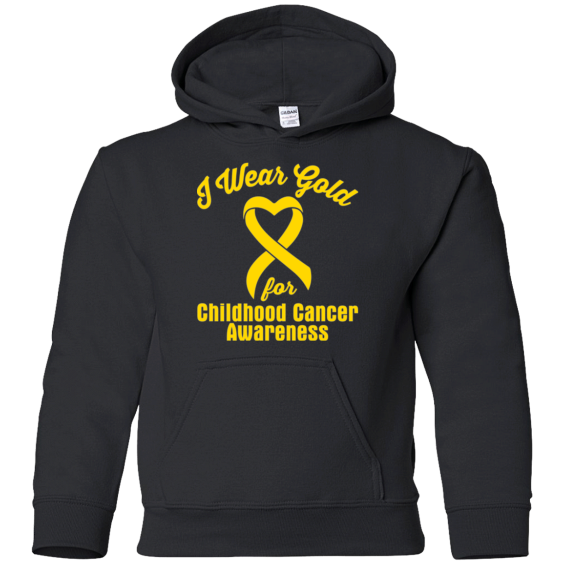 I Wear Gold! Childhood Cancer Awareness KIDS Hoodie