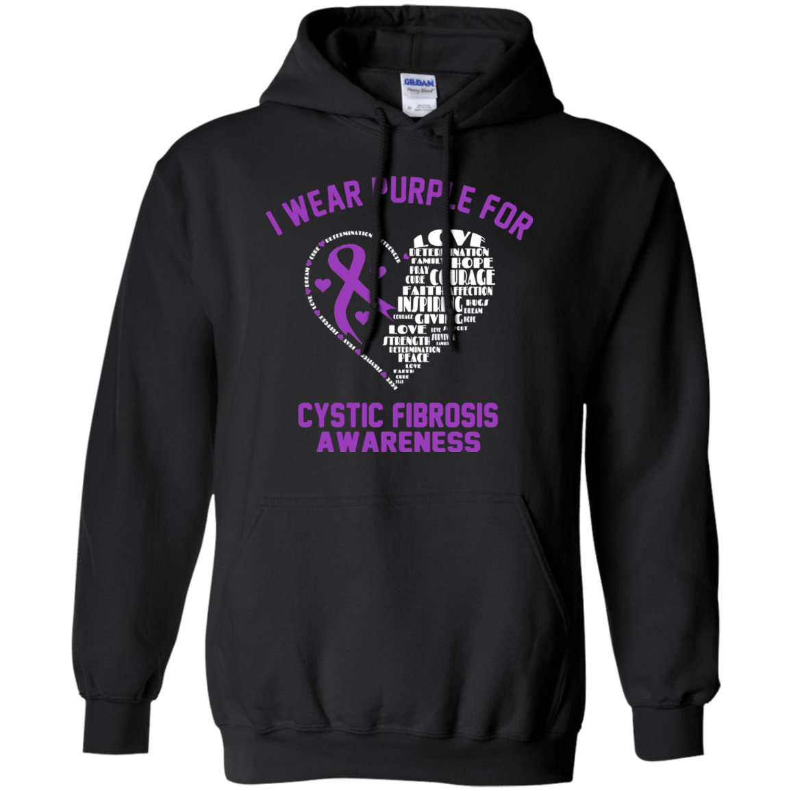 I wear Purple for Cystic Fibrosis… Hoodie