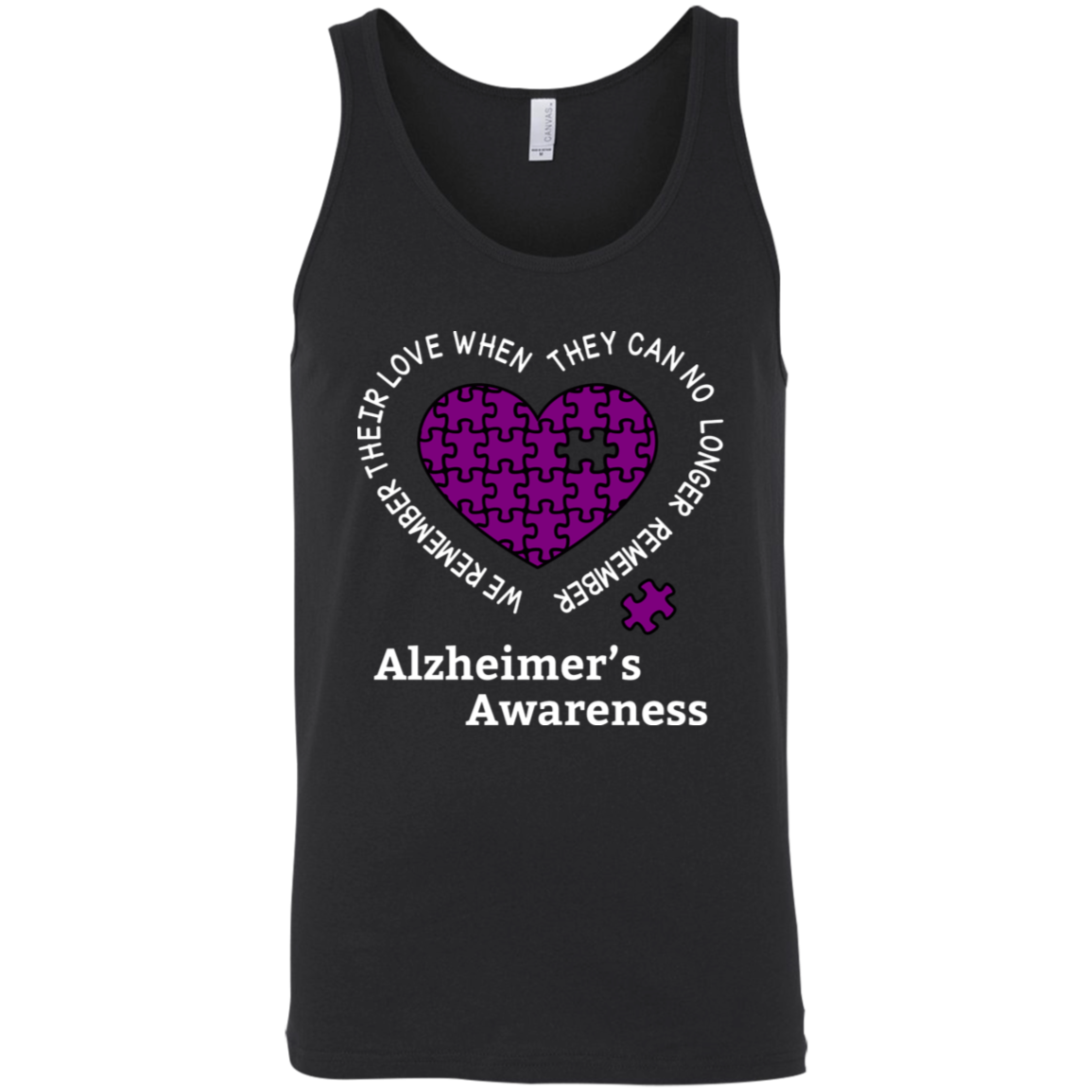 We remember their love! Alzheimer’s Awareness Tank Top