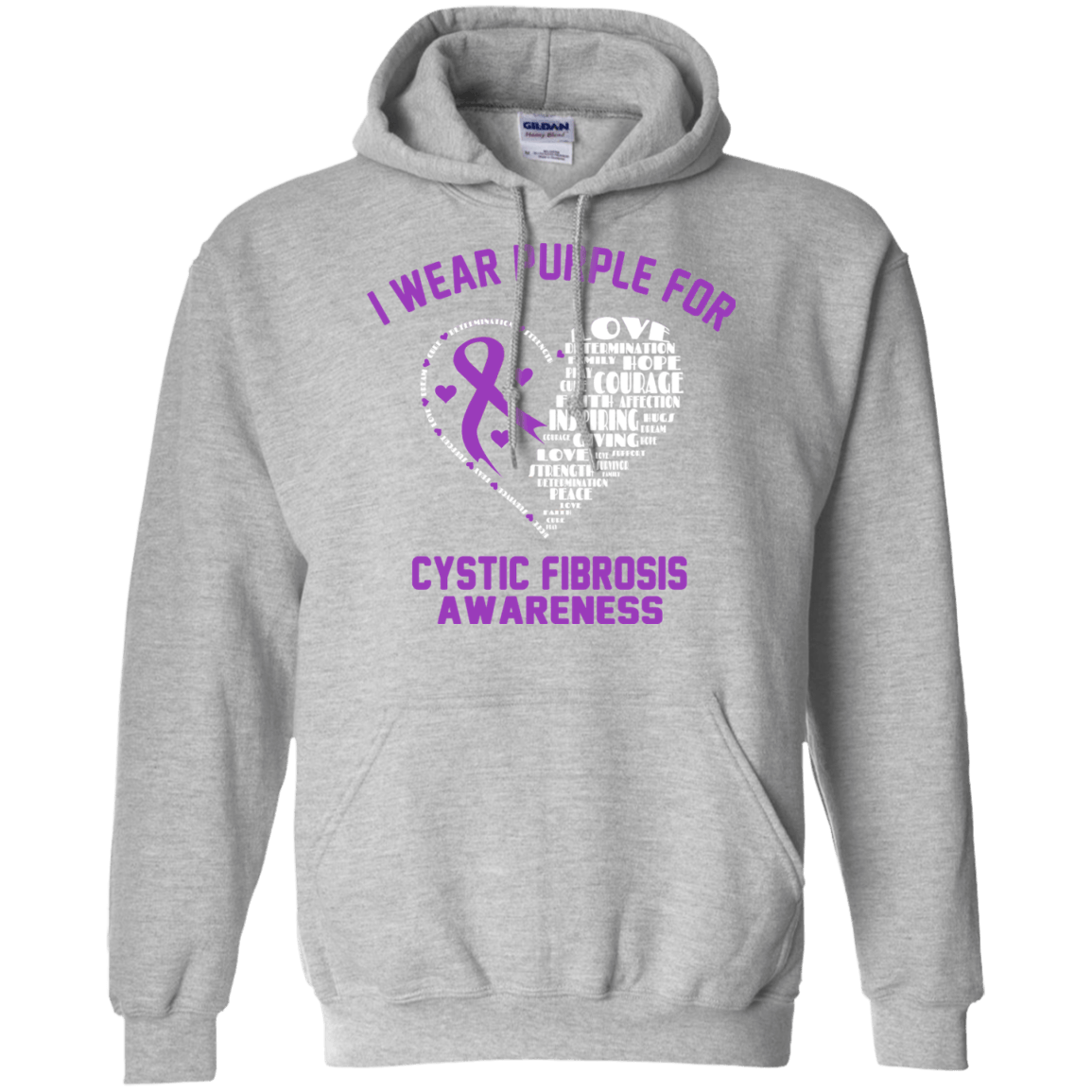 I wear Purple for Cystic Fibrosis… Hoodie