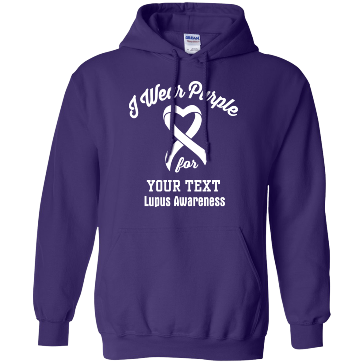 I Wear Purple For Lupus.. Customizable Hoodie