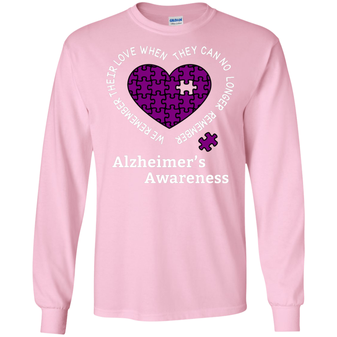 We remember their love! Alzheimer’s Awareness Long Sleeve T-Shirt