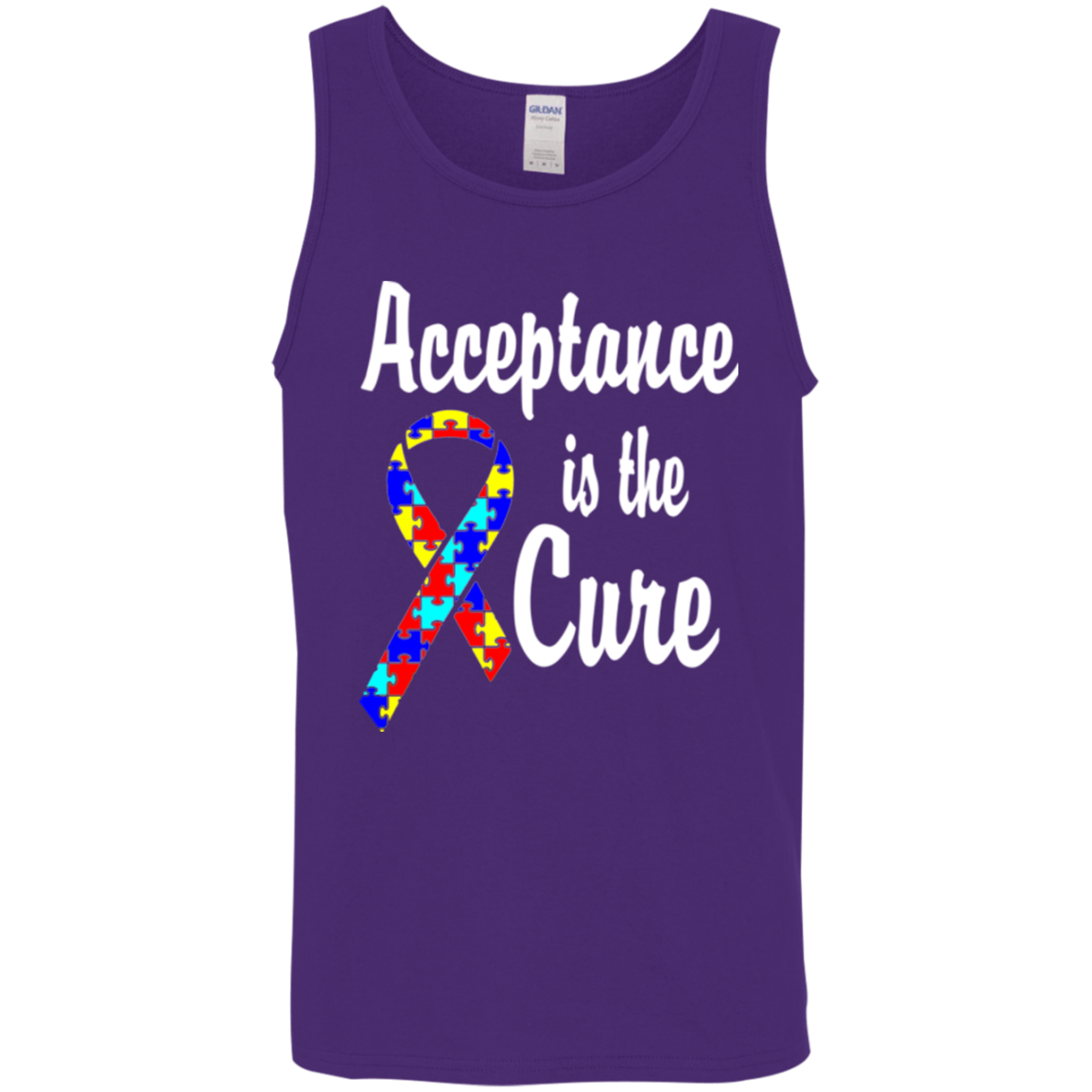 Acceptance is the Cure – Autism Awareness Unisex Tank Top