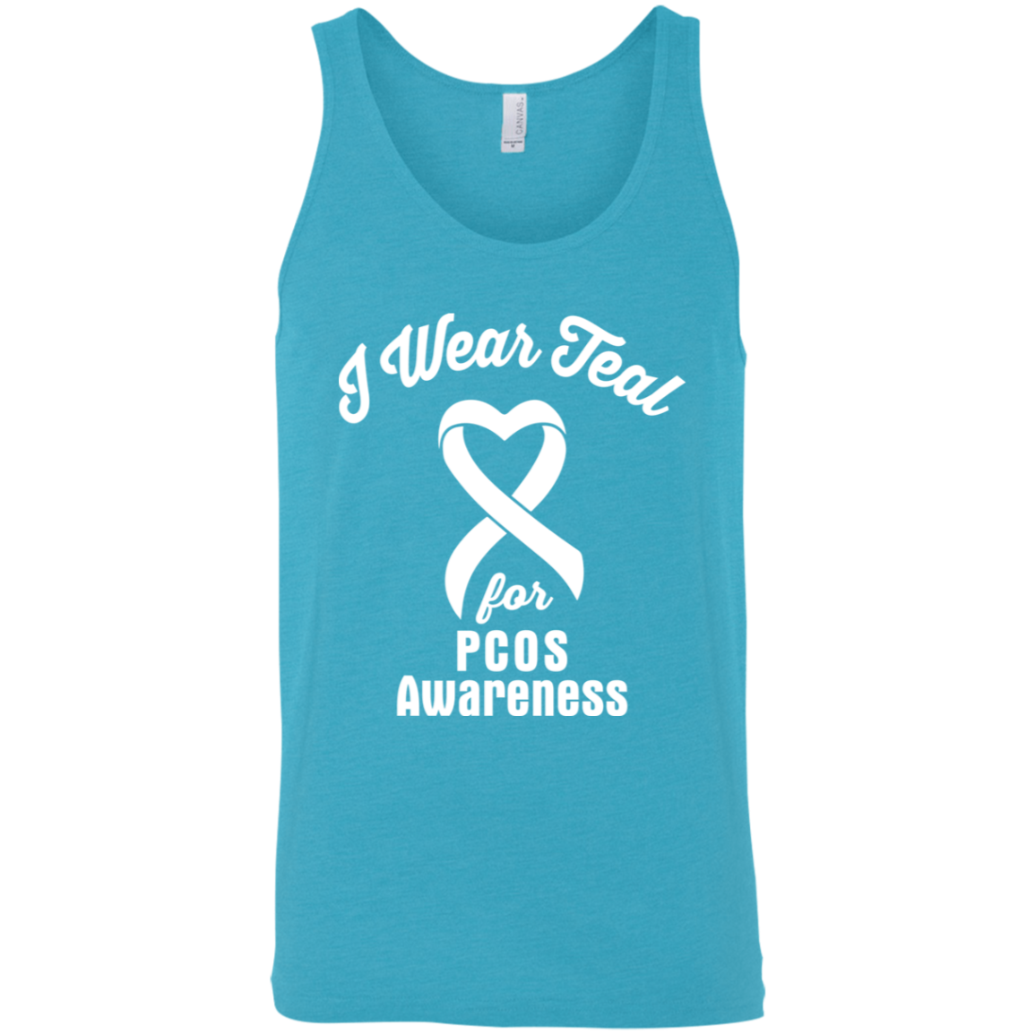 I Wear Teal! PCOS Awareness Tank Top