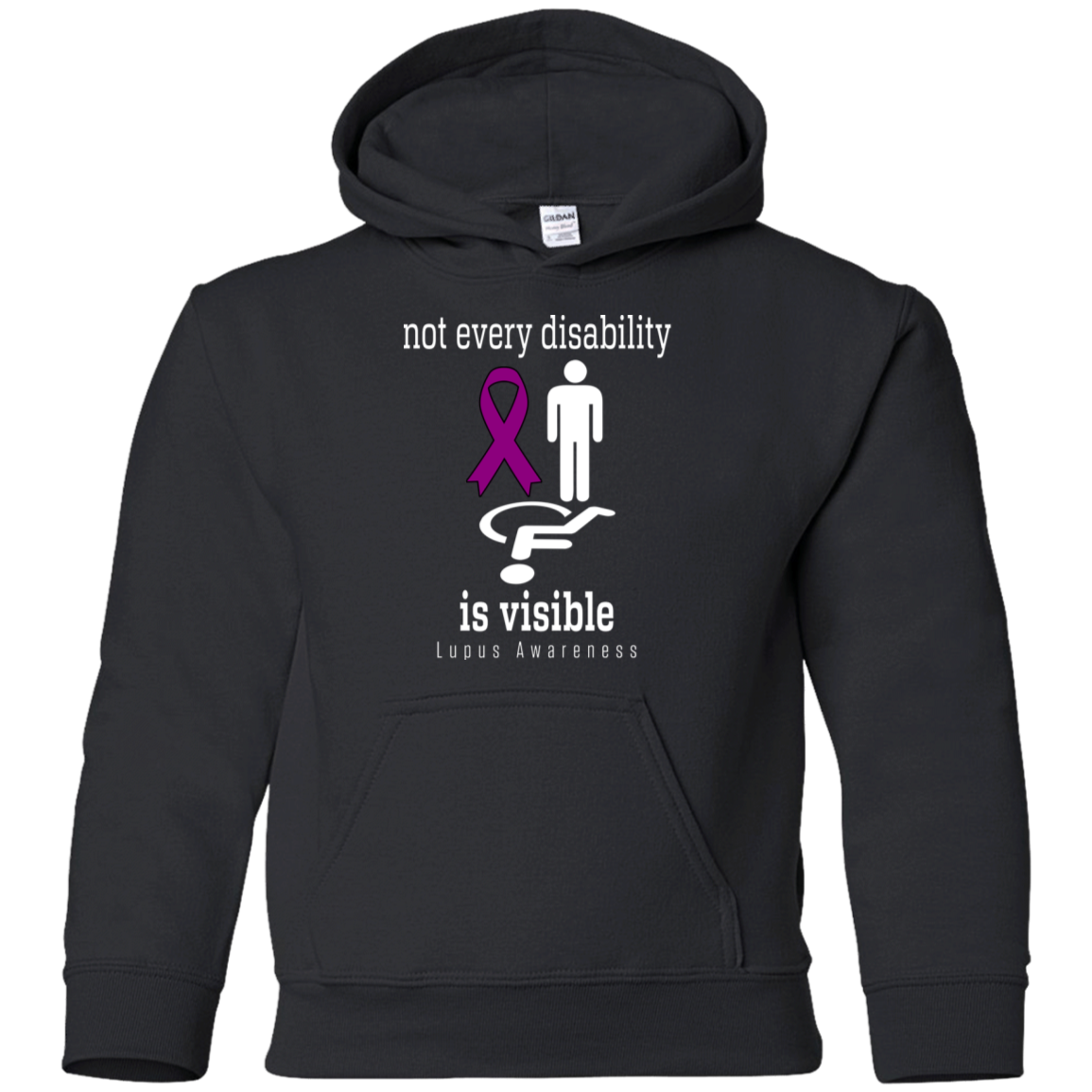 Not every disability is visible! Lupus Awareness KIDS Hoodie