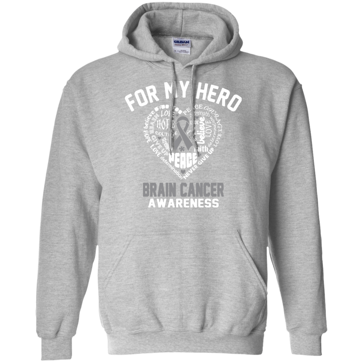 For my Hero Brain Cancer Awareness Unisex Hoodie