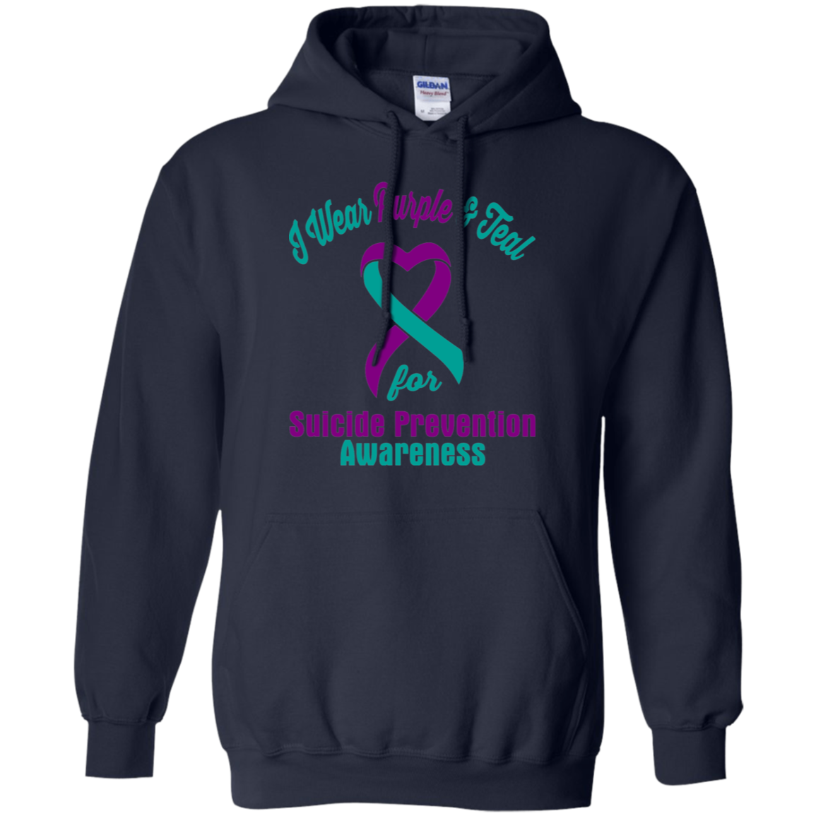 I Wear Purple & Teal!! Suicide Prevention Awareness Hoodie