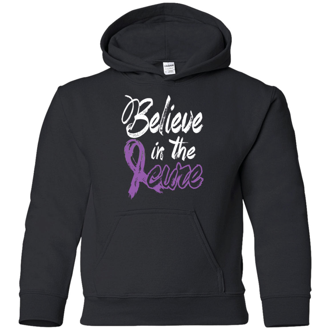 Believe in the cure Fibromyalgia Awareness Kids Hoodie