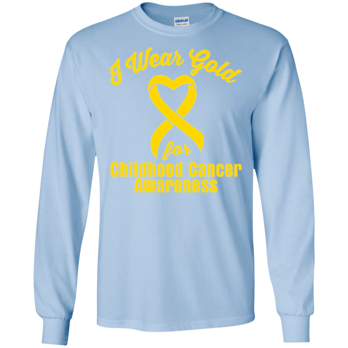 I Wear Gold! Childhood Cancer Awareness Long Sleeve T-Shirt