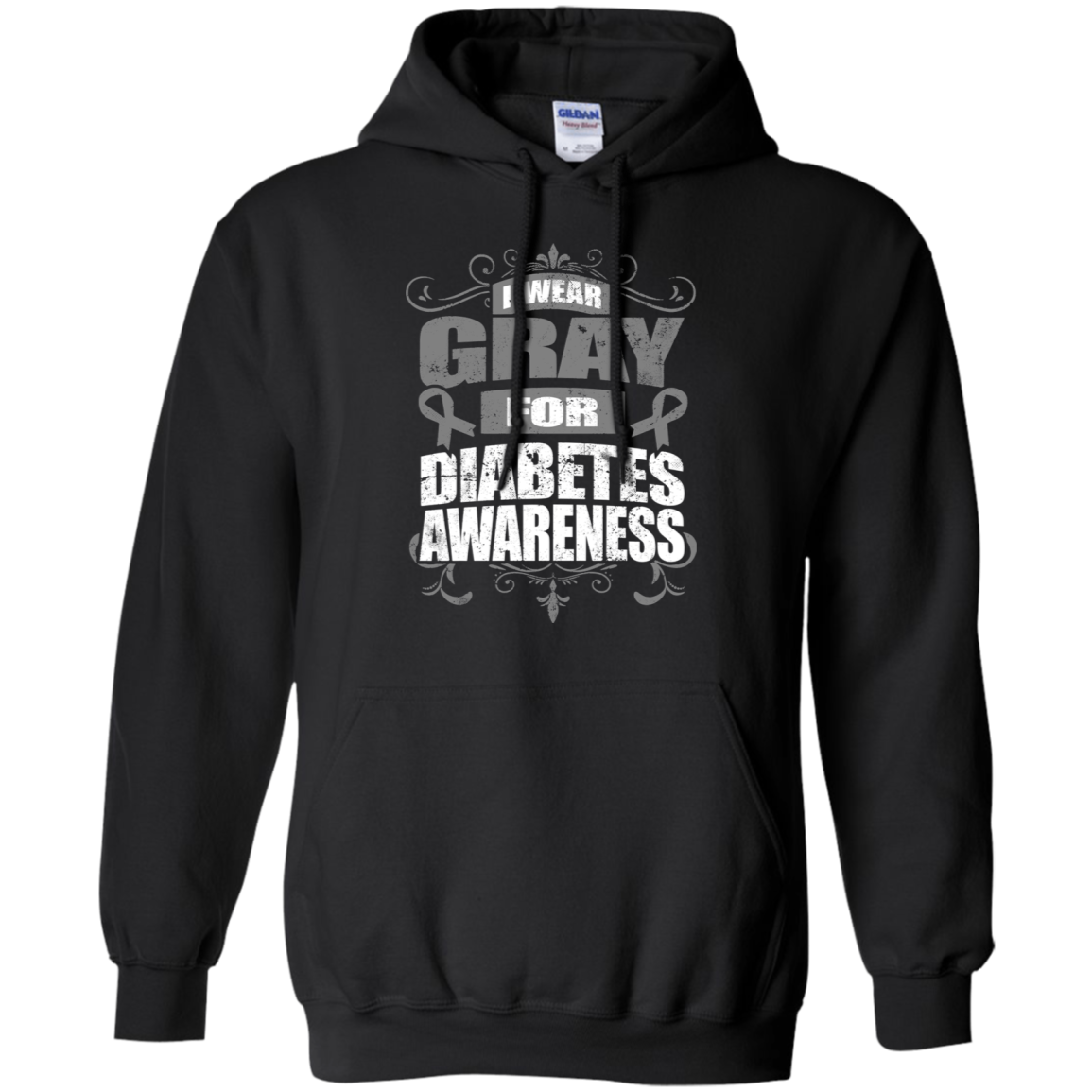 I Wear Gray for Diabetes Awareness! Hoodie