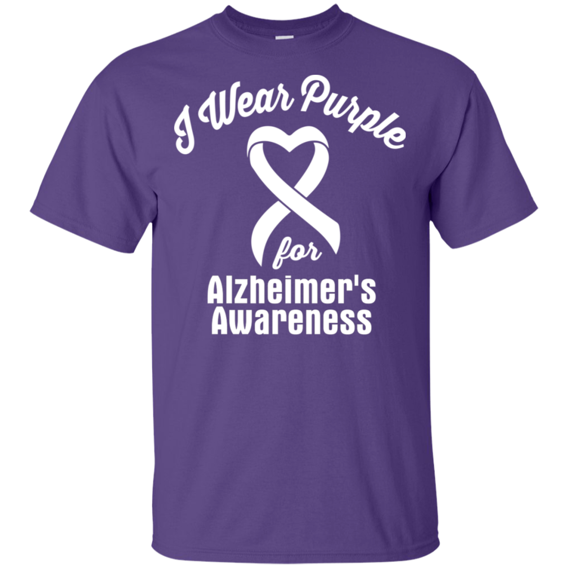 I Wear Purple for Alzheimer’s Awareness! T-Shirt – Purple Shirt