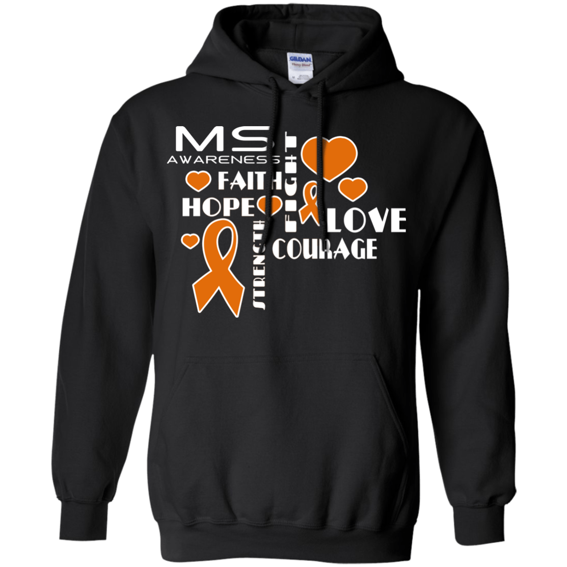 Hope Faith Love Multiple Sclerosis Awareness Hoodie