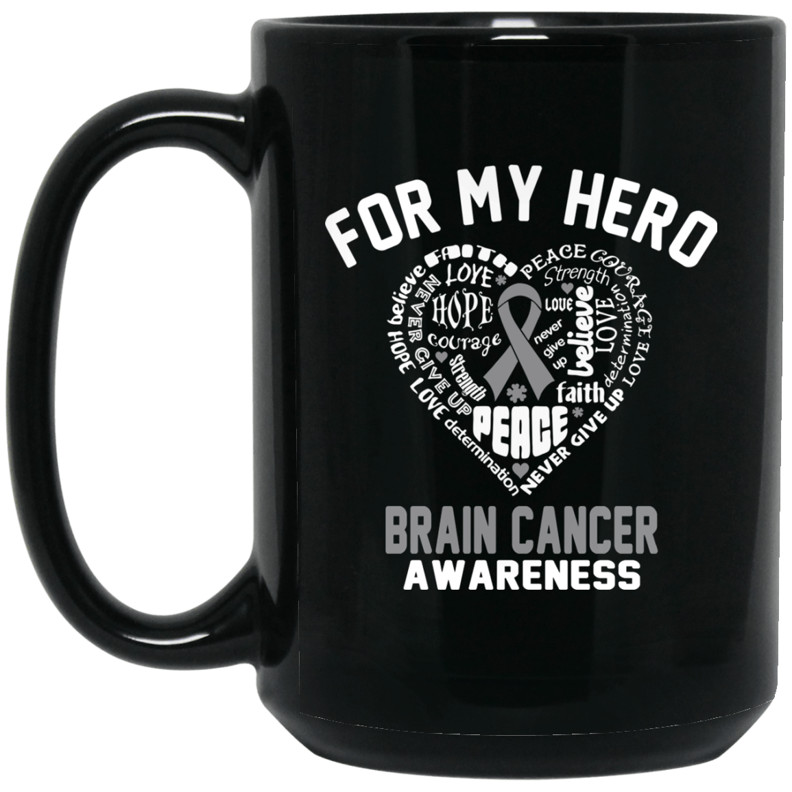 For My Hero – Brain Cancer Awareness Mug