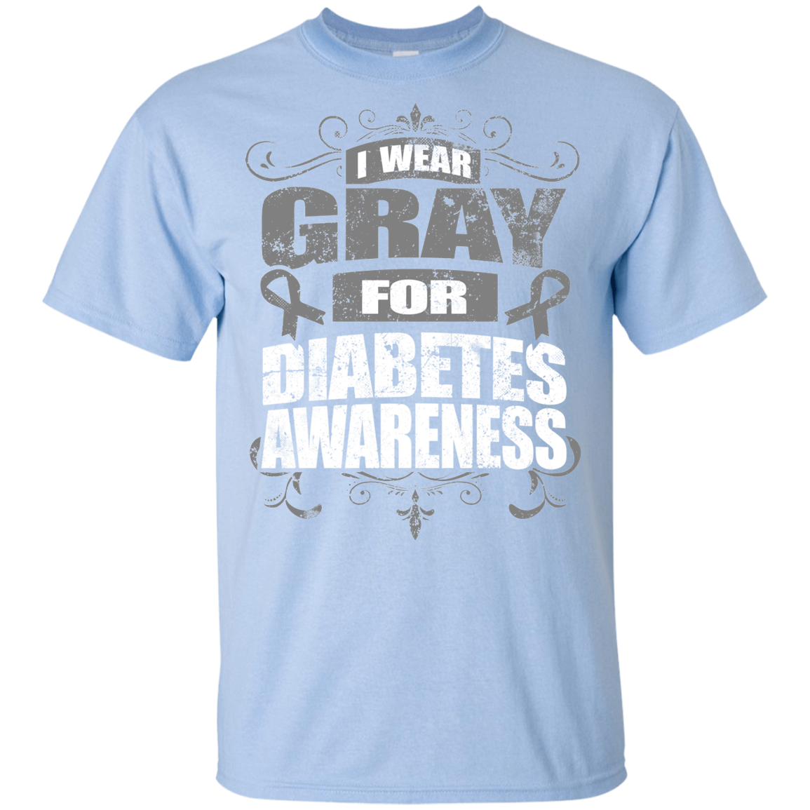 I Wear Gray for Diabetes Awareness! KIDS t-shirt