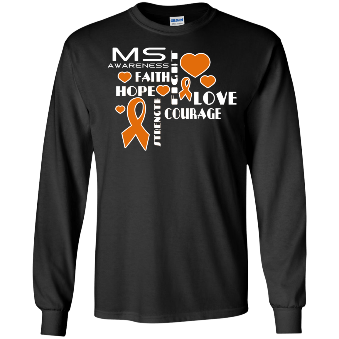 Hope Faith Love…Multiple Sclerosis Awareness Long sleeve & Crewneck