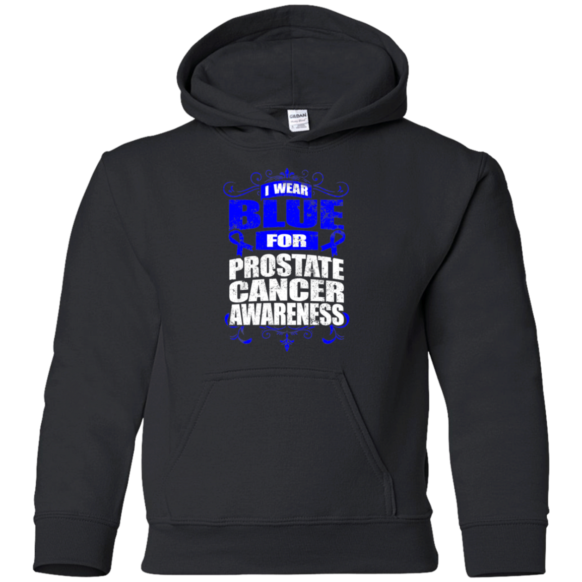 I Wear Blue for Prostate Cancer Awareness! KIDS Hoodie