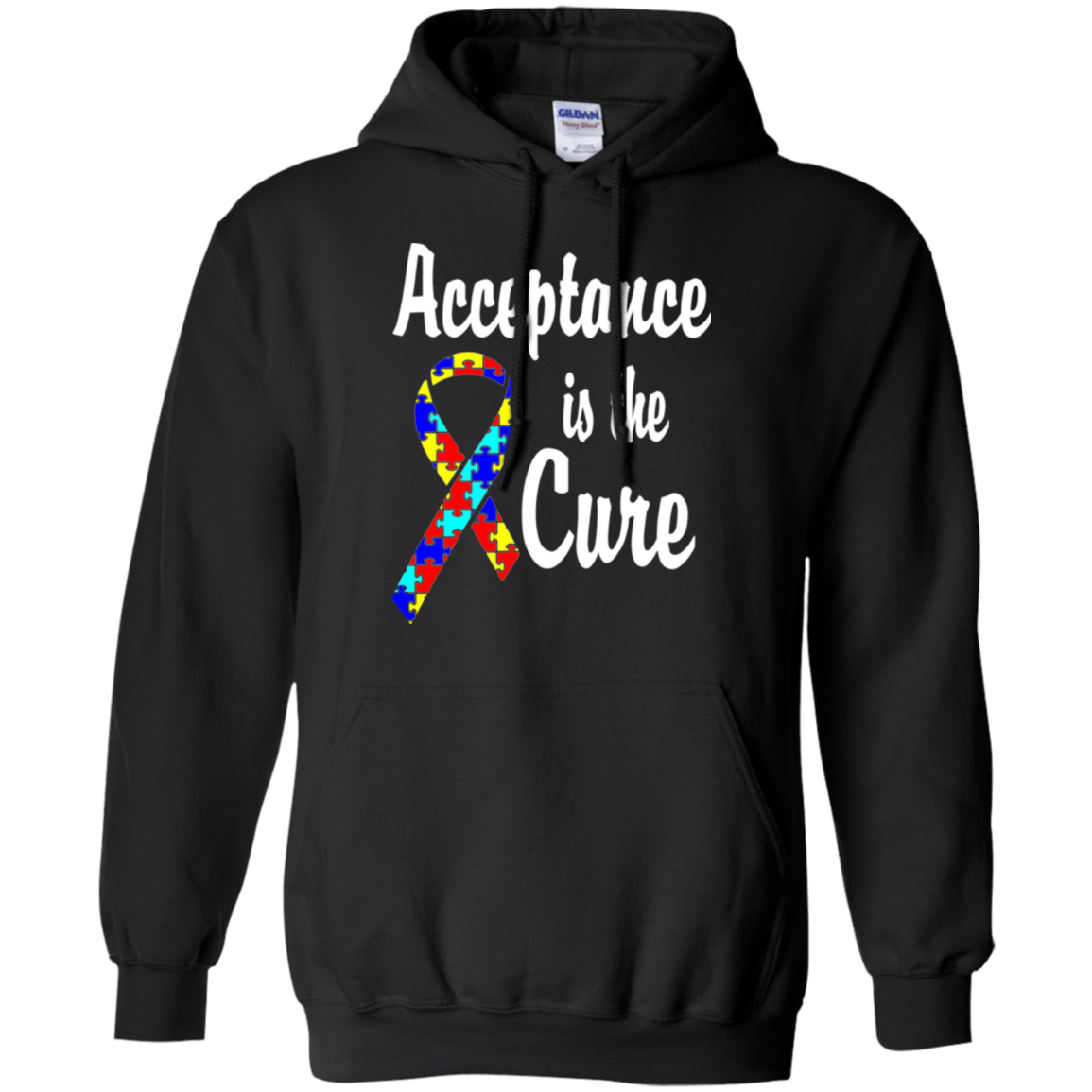 Acceptance is the Cure! Autism Awareness Hoodie