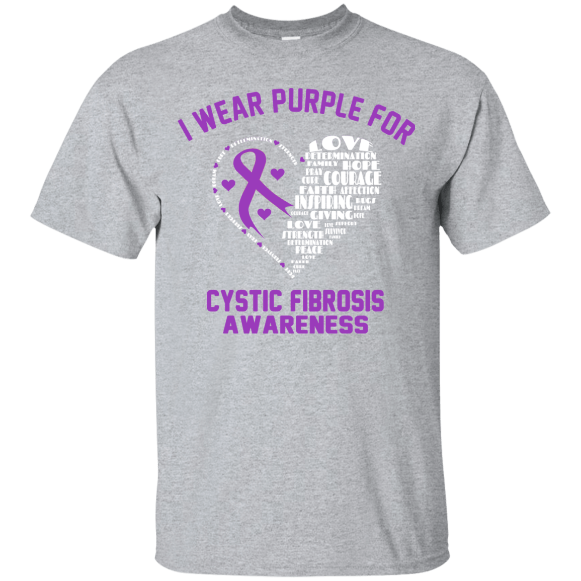 I wear Purple for Cystic Fibrosis Awareness T-Shirt