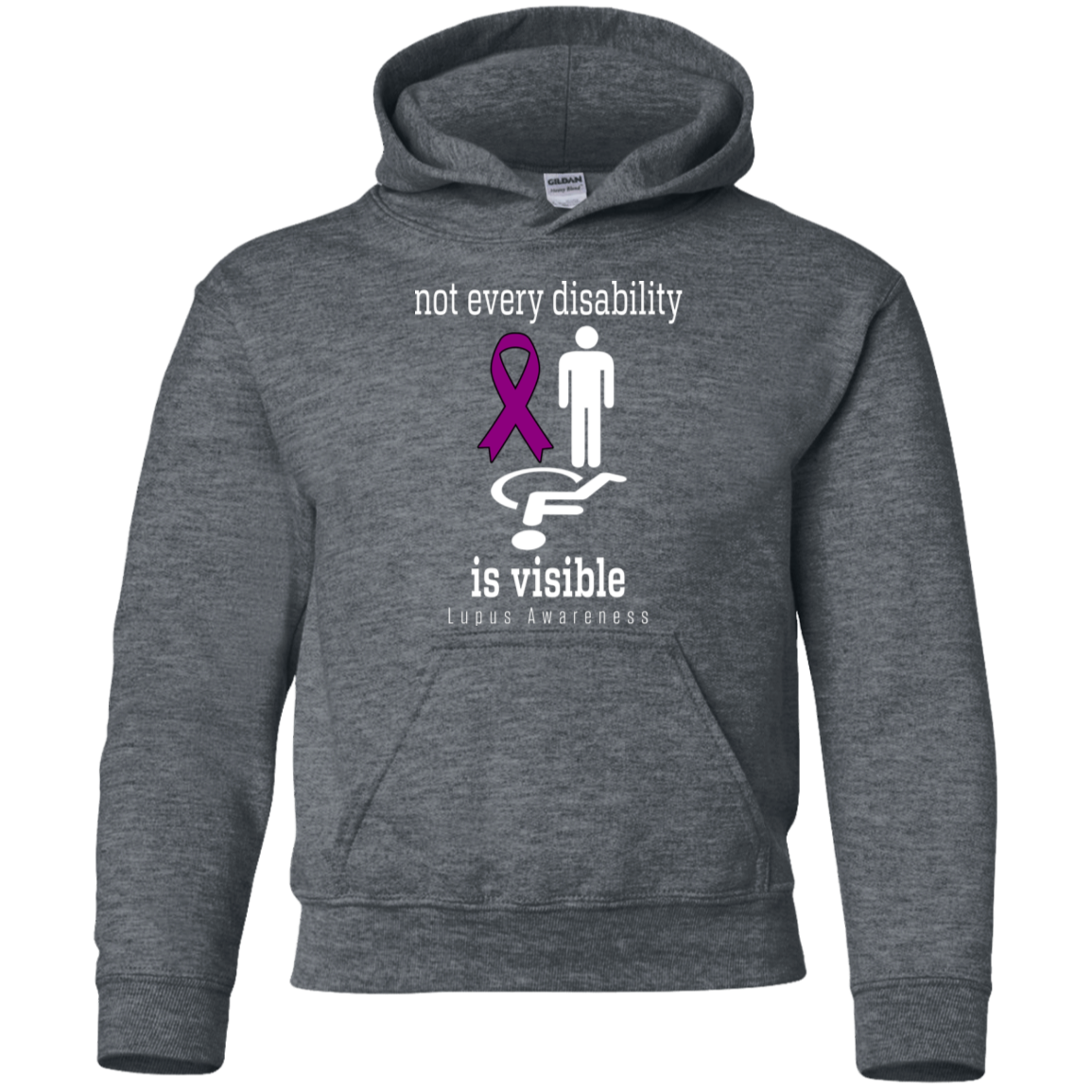 Not every disability is visible! Lupus Awareness KIDS Hoodie