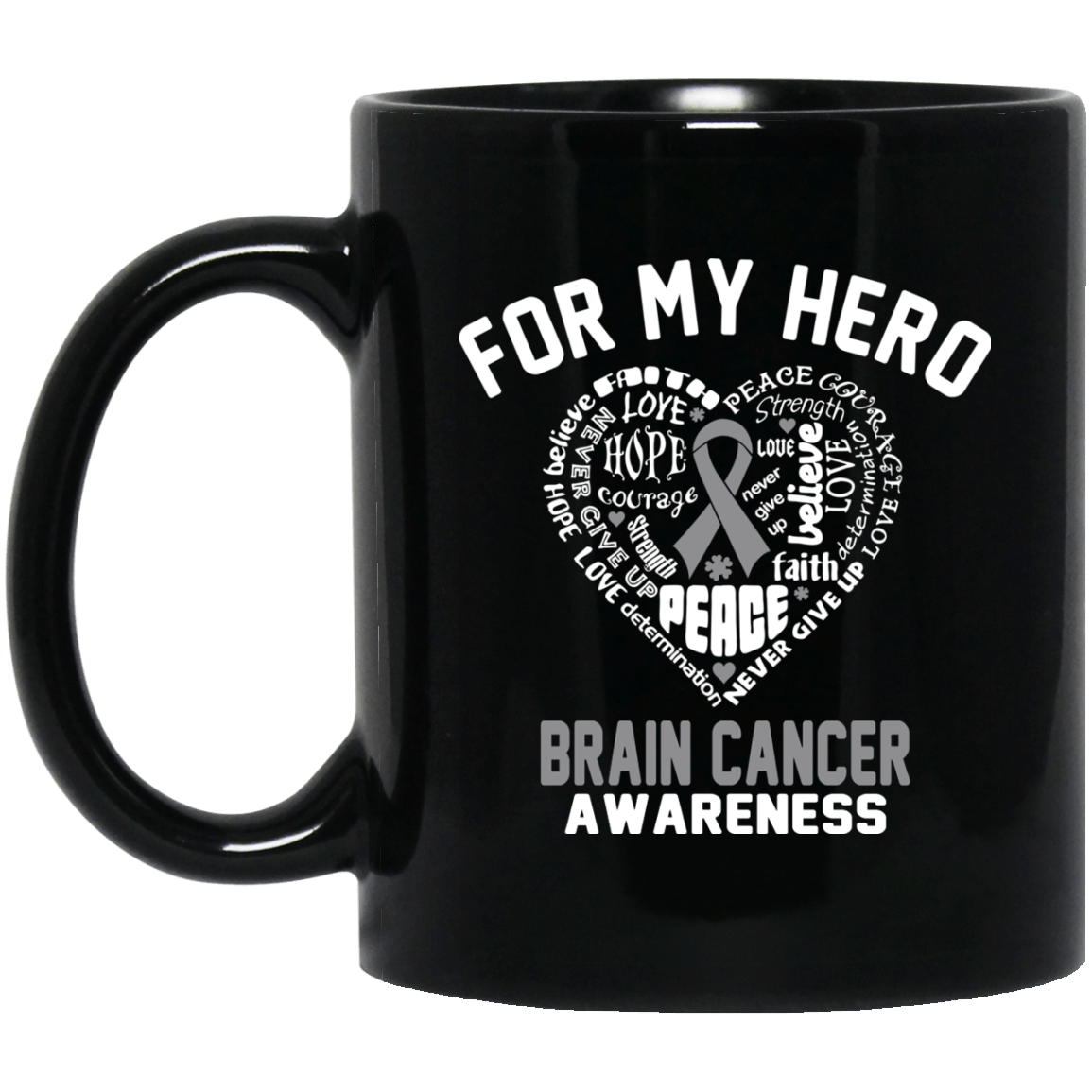 For My Hero – Brain Cancer Awareness Mug