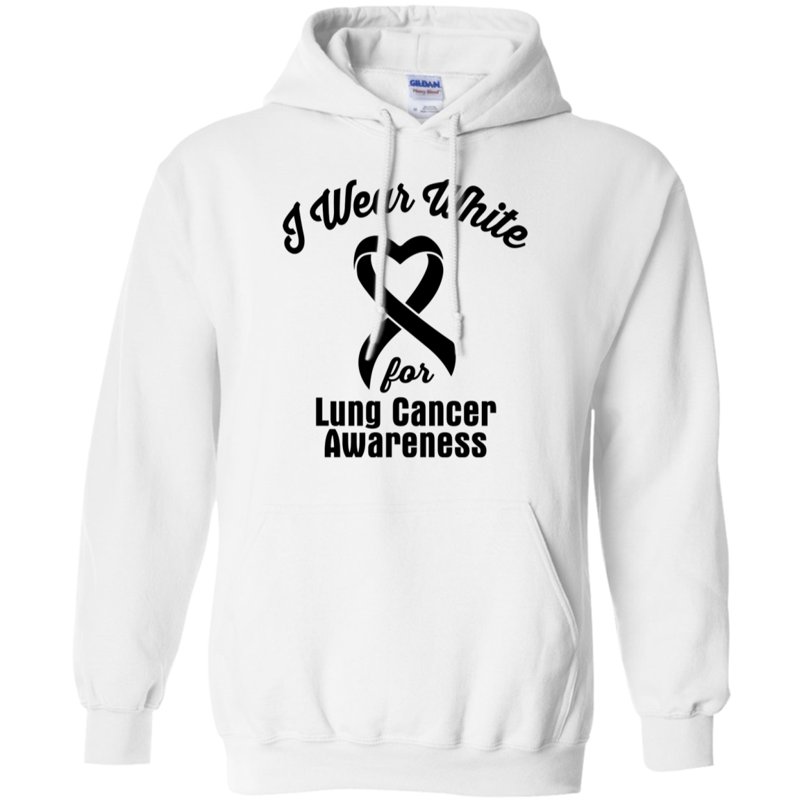 I Wear White! Lung Cancer Awareness Hoodie