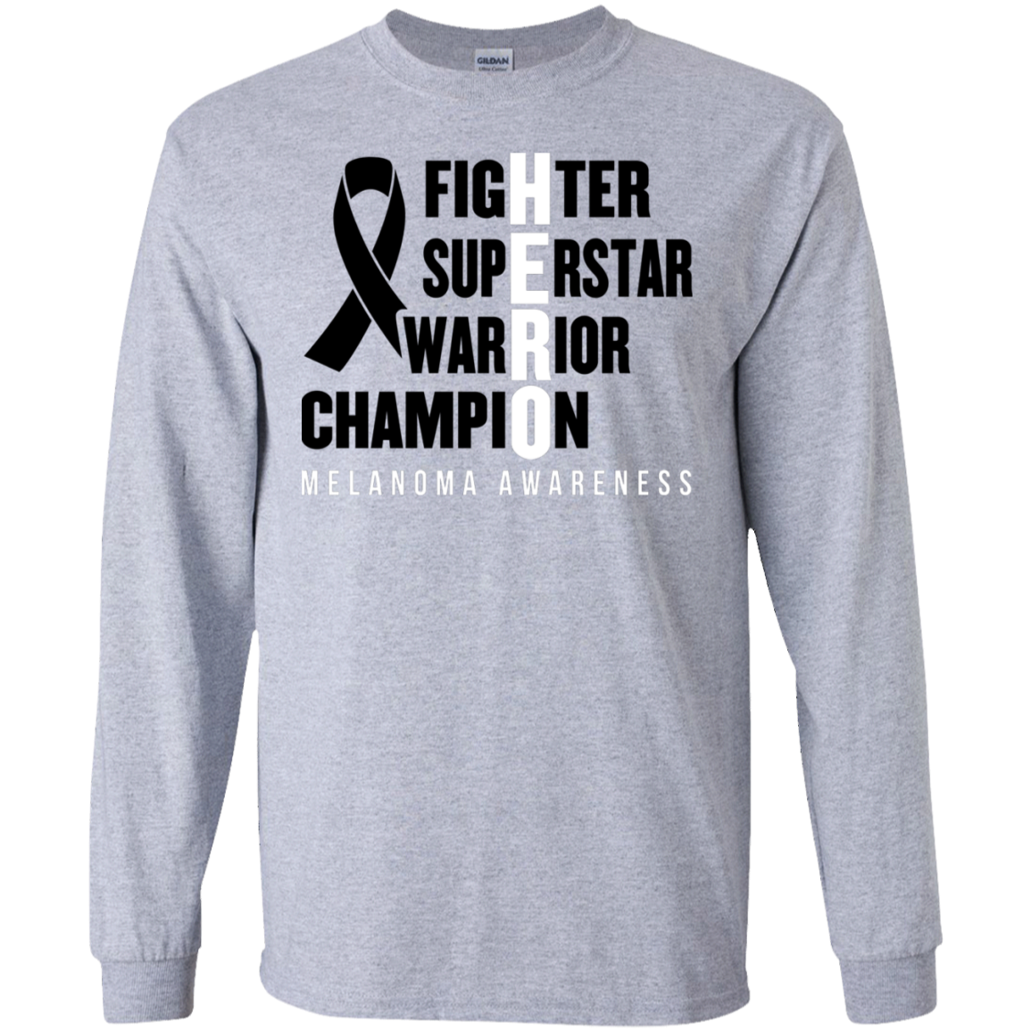 HERO! Melanoma Awareness Long Sleeve T-Shirt