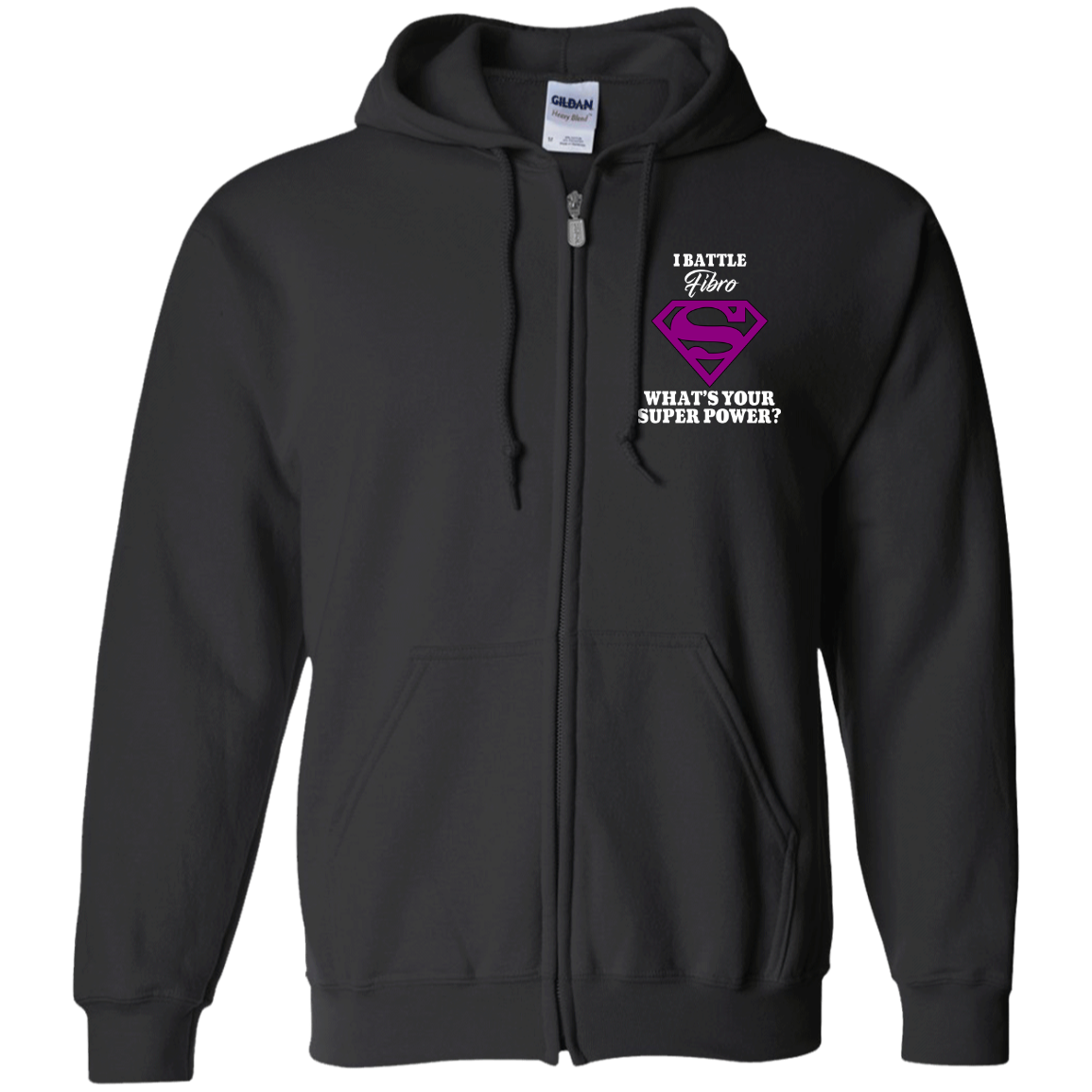 I Battle Fibromyalgia… Zip Up Hoodie